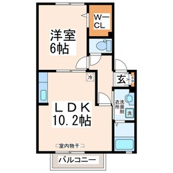 県庁前 徒歩3分 2階の物件間取画像